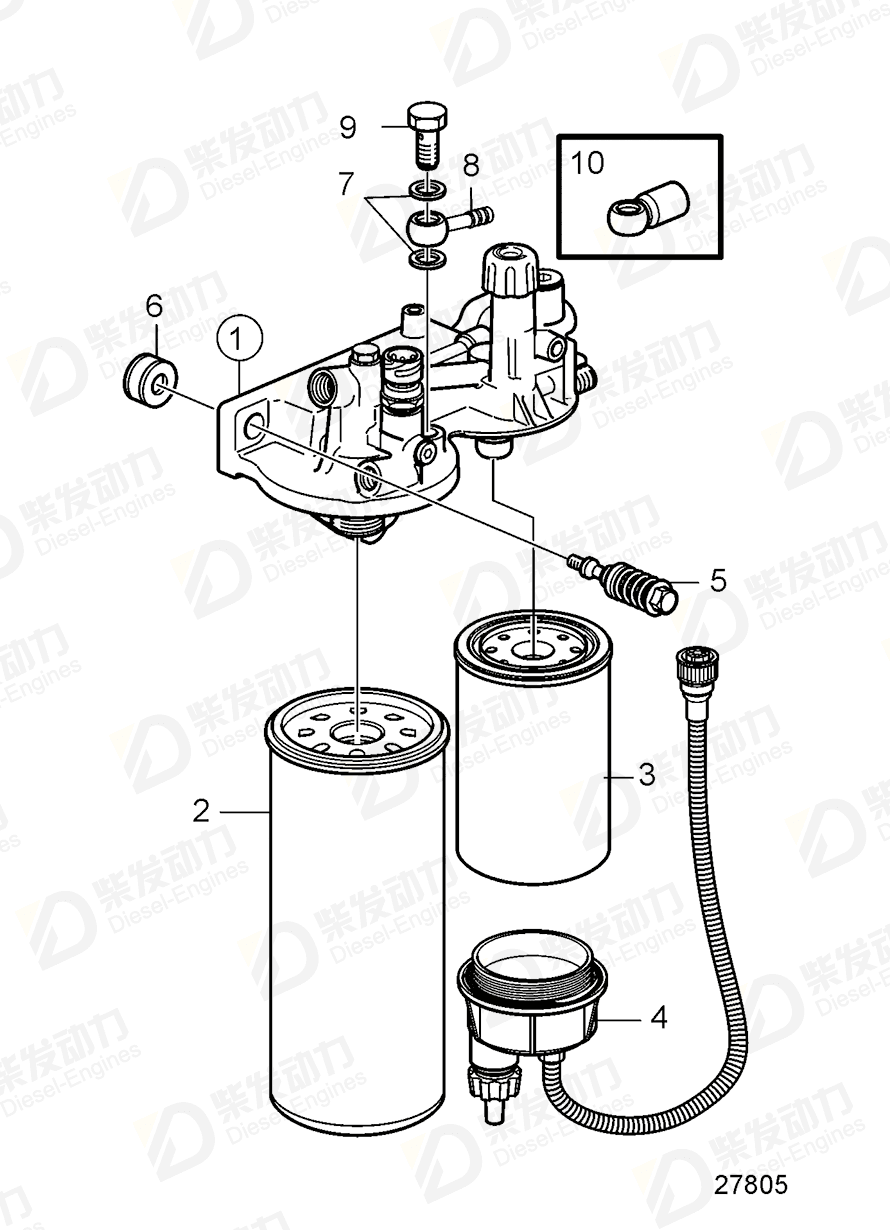 VOLVO Banjo nipple 993586 Drawing